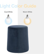 Spatial Order Organic Shape Ottoman (No Lid, Seat Only) | HomePop Home Décor | Round Pouf Foot Rest – Blue Velvet