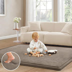 Baby Play Mat for Floor Nursery Rug Muscle Mat Area Rug Playroom Rug 39"x59" Playpen Mat Memory Foam 1.3" Thick Crawling Mat for Babies,Toddlers, Infants, Kids,Camel