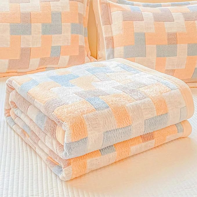 47x39 Inch Throw Blanket for Couch - Ultra-Cozy Soft Fleece Lightweight Blanket for Travel, Bedroom Camping Boho Cute Summer Design for All Seasons, as Gift, Cozy Home Decor Accessory