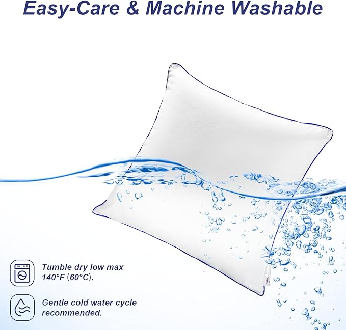 20x20 Pillow Inserts Set of 2 – Soft Hypoallergenic Square Pillow Inserts, Oeko-TEX Certified Virgin Fiber Filling, Machine Washable