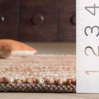 SAFAVIEH Area Rug 6x9 - Natura Collection - Rust & Brown, Handmade Wool Blend, Textured Design, Ideal for Living Room, Bedroom, Dining Space (NAT425P)