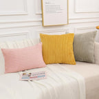 Simmore Decorative Spring Valentine’s Day Throw Pillow Covers 16x16 Set of 2, Soft Plush Flannel Double-Sided Fluffy Couch Pillow Covers for Sofa Living Room, Pink