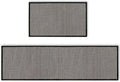 Artoid Mode Washable Non-Skid Kitchen Rugs and Mats Set of 2, Rubber Backing Home Decor Kitchen Mats for Floor Front of Sink Black - 17x29 and 17x60 Inch