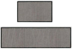 Artoid Mode Washable Non-Skid Kitchen Rugs and Mats Set of 2, Rubber Backing Home Decor Kitchen Mats for Floor Front of Sink Black - 17x29 and 17x60 Inch