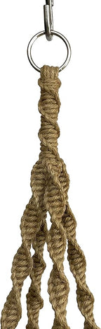 4 Legs Natural Hemp Rope Macrame Plant Hangers Hanging Planter Holders Haning Baskets, 48-inches for 10-12" Pot (Light Brown-Hemp)