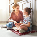 WISELIFE Anti Fatigue Floor Mat - 4/5 Inch Kitchen Mat Non Slip Waterproof Heavy Duty Ergonomic Comfort Mat Durable for Home, Office, Sink, Laundry,(17.3" x 28", Red)