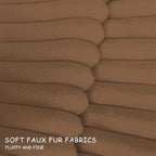 2 Pack 18x18 Pillow Cover Velvet Pillow Covers, Faux Fur Square Throw Pillow Covers for Living Room Decorations Throw Pillow Case, Throw Pillow Cover Cushion Cover for Sofa Bedroom Car, Brown