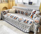 VOPHIA Couch Cover Blanket Boho Sofa Covers Reversible Two-Sided Woven Sofa Slipcovers for Christmas-Washable Thick Soft Throws Cover Blankets for Living Room Home Decor (Maple Leaf, Medium)