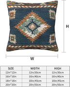 Aztec Western Throw Pillow Covers 16x16 Set of 2, Native American Pillow Covers Outdoor Decorative Pillow Case for Couch Bed Sofa Cushion Home Decor