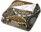 Bohemian Throw Blanket Colorful Vintage Floral Mandala Flower Aztec Boho Blanket for Sofa Bed Couch Chair Or Dorm 30"x40"