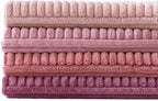 MIULEE Pink Spring Throw Pillow Covers 20x20 Inch Set of 4 Boho Farmhouse Cushion Cases Decorative Gradient Pillow Cases Corduroy Striped Home Decor for Couch Sofa Living Room Bed Valentine Decor