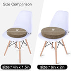 Tromlycs Round Chair Seat Cushion Pad 14 inch for Circle Bistro Chairs Non Slip Foam Cushion Nature Linen