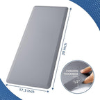 KitchenClouds Kitchen Mat Cushioned Anti Fatigue Kitchen Rug 17.3"x39" Water Resistant Non Slip Kitchen Rugs and Mats Standing Desk Mat Comfort Floor Mats for Kitchen House Sink Office (Grey)