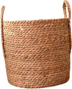 Woven Planter Basket Container Portable Decorative Simple Multipurpose Storage Basket Plant Pot for Living Room Balcony Porch, Medium