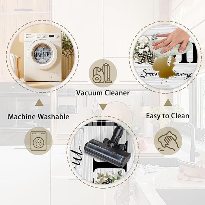 Farmhouse Rugs for Kitchen Floor,Man Anti Fatigue Mats for Kitchen Floor Non Slip, 2PCS Rubber Kitchen Mat, Washable Cushioned Runner Carpet Rug for Sink Laundry 15.7"×27.5" +15.7"×47" 3.5mm