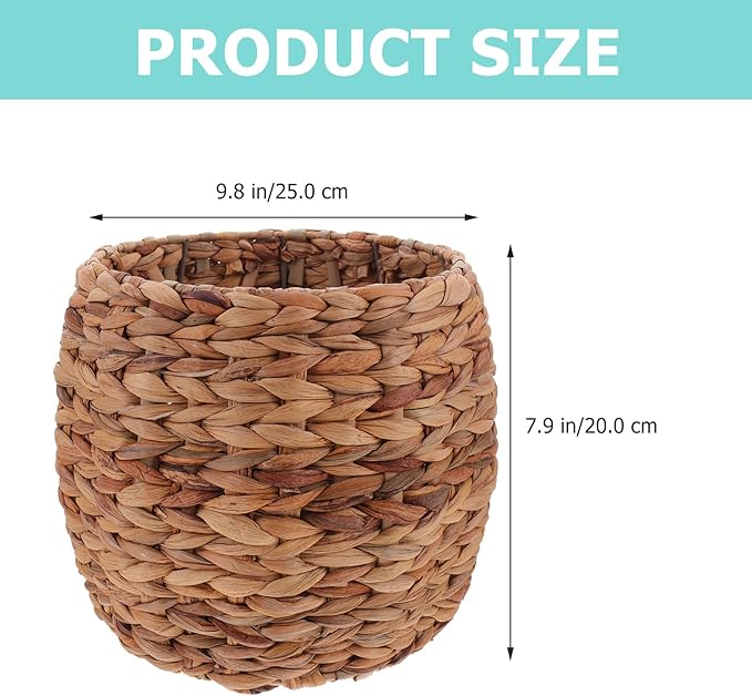 Seagrass Plant Basket Indoor Planter Basket Sundries Storage Woven Seagrass Wicker Planter Flower Pot 7.9in