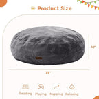 MAXYOYO 3 in 1 Kids Bean Bag Chair Bed, Child Floor Sofa for Gaming, Reading, Faux Fur Floor Mattress with High-Density Foam Filling for Living Room Bedroom
