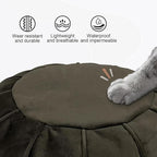 Louis Donné Unstuffed Flannel Fabric Ottoman Pouf Cover Footstool Pouffe Cover Replacement Outdoor Upholstered Foot Rest Storage Solution for Kids Pet Christmas Living Room Home Decor ONLY Cover