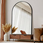 Arched Wall Mirror for Bathroom,Mirrors for Wall,35"x55",Vanity Mirror for Bedroom Dresser, Entryway, Living Room, Metal Frame,Hanging or Leaning Against(Black)