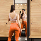 Delma Home Gym Mirrors, 12'' x 12'' Glass Mirror Tiles (12 PCS), Square Large Wall Mirror for Home Gym, Bedroom, Door,Bathroom, Frameless Mirror Sets