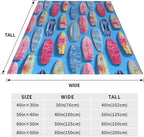 Hawaii Throw Blanket Soft Flannel Blanket 60"x50" in Bed Blanket Home Decor for Room Sofa Couch All Season