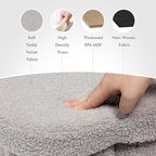 B FSOBEIIALEO Storage Ottoman Cube, Flowers Shaped Ottomans with Storage Foot Stool Footrest for Lving Room, Boucle Ottoman Seat for Dorm Room,Faux Teddy Fur, Grey 12.6"x12.6"x12.6"