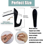 30 PCS Picture Hanging Nails Thumb Tacks for Wall Hangings, Heavy Duty Push Pins Wall Hooks for Drywall Cork Board, Picture Hanging Kit with Nails Black