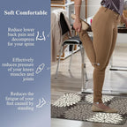 HEBE Anti Fatigue Kitchen Rug Sets 2 Piece Non Slip Kitchen Mats for Floor Cushioned Kitchen Rugs and Mats Waterproof Comfort Standing Mat Runner for Kitchen,Home Office,Sink,Laundry