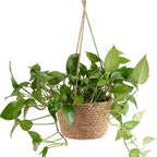 Garden Hanging Planter Storage Basket Jute Rope Woven Indoor Outdoor Flower Pot Holder Plant Hangers Home Decor
