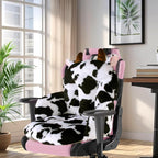 Comfy Office Chair Cushion: 17.5" L x 17.5" W x 18" H Cute Seat Cushion Kawaii Cushion for Gaming Chair with Backrest Non-Slip Floor Seating for Adults and Pets Cow Stuff for Room Decor