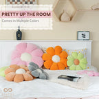sioloc Flower Pillow,Flower Shaped Throw Pillow Butt Cushion Flower Floor Pillow,Seating Cushion,Cute Room Decor & Plush Pillow for Bedroom Sofa Chair(Blush,29.5'')