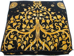 CRAFT KALA Mandala Floor Pillow Cushion Cover Seating Throw Cover Hippie Decorative Bohemian Ottoman Poufs Pillow Cases Boho Indian Cotton Living Room Yoga Home Décor 35" Square Yellow Elephant Tree