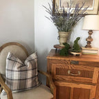 CARRIE HOME 22x22 Pillow Covers Set of 2 Brown Tartan Farmhouse Plaid Decorative Throw Pillow Covers 22 x 22 for Living Room Couch Sofa