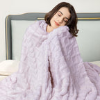 Aganear Flannel Throw Blanket - Cozy Soft Fuzzy Throw Blanket for Women Portable Throw Blankets for Couch, Warm Present for Birthday, Christmas, Halloween, Housewarming(50"x60")