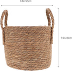 Cabilock Seagrass Planter Basket Wicker Flower Pot Straw Flowerpot for Indoor Plants 9.8 H X 9.8 W Decorative Boho Style Planter for Living Room Patio Garden