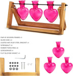 XXXFLOWER Plant Terrarium Propagation Stations Unique Gifts for Women Wife Mom Plant Lovers 3 Heart Shaped Vases for Hydroponics Home Garden Office Decor(Plants NOT Included)
