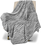 MACEVIA Fleece Throw Blanket for Couch Fuzzy Giraffe Decor 3D Zebra Print Blanket Lightweight Cozy Comfy Super Soft Black and White Blanket for Bed,Sofa 260GSM (Black Zebra,50x60inches)