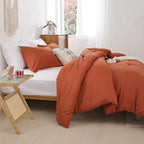 ROSGONIA Twin/Twin XL Comforter for College Girls Boys Teens Burnt Orange,1 Comforter & 1 Pillowcase, Soft Kids Comforter Sets All Season Dorm Bedding