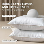 MIULEE 18x18 Pillow Inserts, Pack of 2 Down Feather Premium Throw Pillows with Cotton Fabric for Bed Couch Living Room Sofa