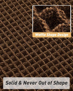 AMOAMI Upgraded Waffle Bath Mat, Super Absorbent Non Slip Bath Mats for Bathroom Floor, Machine Washable Bathroom Rugs with Tassels, Rubber Backed Bathroom Mats, Ultra Soft, 18" x 30",Terracotta