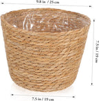 SUPVOX Boho Style Rattan Plant Pot Woven Basket for Indoor Plants Decorative Flower Container Indoor Liner