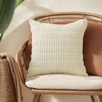 4 Pack Neutral Corduroy Decorative Boho Couch Throw Pillow Covers 18x18 Inch for Sofa Living Room Bedroom Home Decor