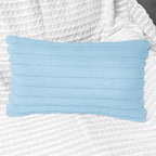 2 Pack 12x20 Pillow Cover Velvet Pillow Covers, Faux Fur Oblong Throw Pillow Covers for Living Room Decorations Throw Pillow Case, Throw Pillow Cover Cushion Cover for Sofa Bedroom Car, Light Blue