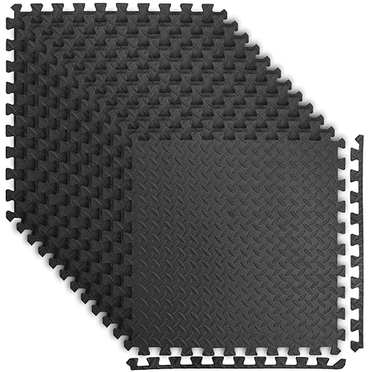Art3d 48 Sq.Ft Eva Puzzle Exercise Mats, 1/2" Thick Foam Interlocking Tiles for Flooring, Workout, Gym Equipments, Pack of 12