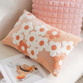 vctops Spring Floral Tufted Decorative Throw Pillow Covers Cute Flower Lumbar Pillow Cases Soft Velvet Couch Cushion Cover for Chair Sofa Bedroom Living Room Home Decor (Pink,12"x20")
