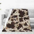 Cow Throw Blanket Soft Flannel Blanket 60"x50" in Bed Blanket Home Decor for Room Sofa Couch All Season