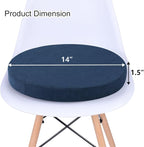 Tromlycs 14 Inch Round Bar Stool Cushion Non-Slip Foam Seat Pad Removable Cover for Circle Chairs (14x14 Inches, Navy Blue)