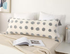 PANOD Decorative Long Lumbar Pillow Cover 16x36 Boho,Super Soft Chenille Extra Long Lumbar Pillow Case Cover with Tassel for Bed Sofa Couch Farmhouse Livingroom,Grey,Modern Skinny