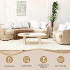 BHZ Euro Throw Pillow Insert, 22x22 Down Feather Alternative Pillow Inserts, Decorative Soft Large Square White Throw Pillows Insert for Couch Bed Dorm Sofa with Breathable Cover