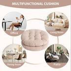 Tiita Outdoor Cushions Square Floor Pillow Thicken Tufted Seat Pad Large Floor Cushion for Yoga Meditation Living Room
